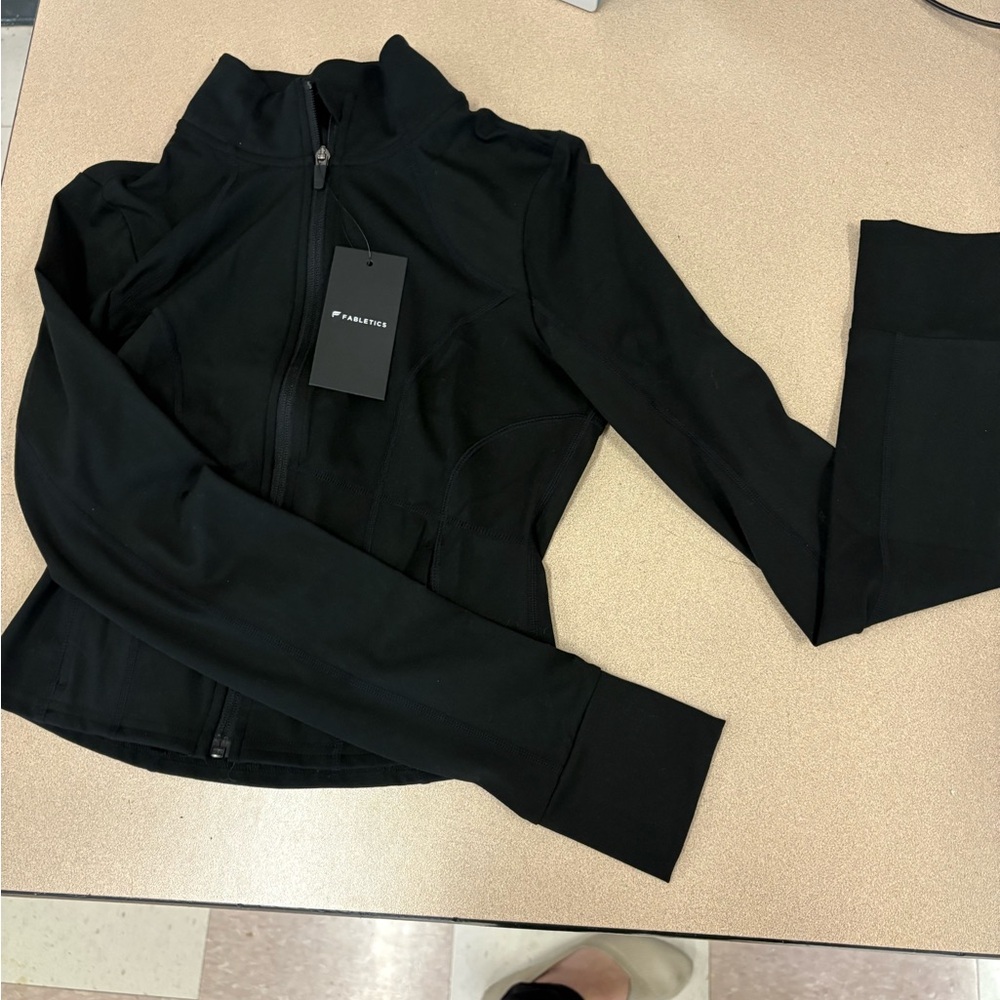 Fabletics Perfect Storm Cropped Train Jacket